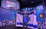 Former Israeli basketball player US-born Tal Brody, sculpted in wax and fiberglass at Israel's first Wax Museum, opened October 2022 (Jessica Steinberg/Times of Israel)