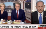 Opposition Leader Benjamin Netanyahu in an interview with US TV channel MSNBC, October 19, 2022 (Screenshot/Twitter; used in accordance with Clause 27a of the Copyright Law)