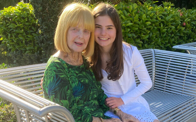 Suzette Sheft (right) with her grandmother Monique Sheft (formerly Inge Eisinger). (Courtesy)