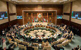 Arab League foreign ministers meet during an annual meeting in Cairo, Egypt, September 6, 2022. (AP Photo/Amr Nabil)