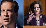 Illustrative: Adam Laxalt (left) seeks to unseat incumbent Nevada Senator Catherine Cortez Masto, a Democrat. (AP Photo/John Locher and Mariam Zuhaib)