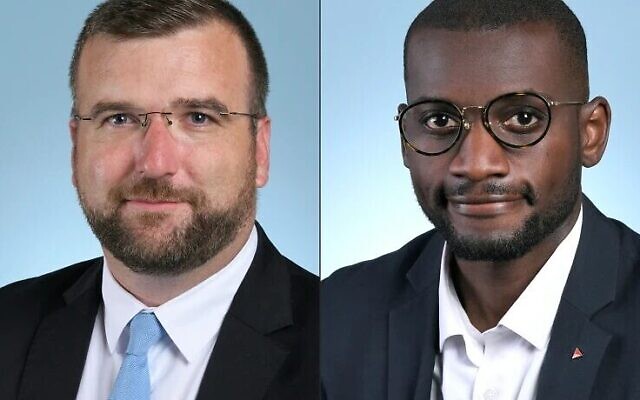Gregoire de Fournas (left) and Carlos Martens Bilongo (National Assembly via AFP) Gregoire de Fournas (left) and Carlos Martens Bilongo (National Assembly via AFP)