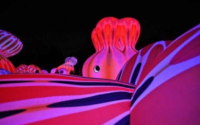Saudis attend the Noor Riyadh lighting festival held at Al-Salam Park in the Saudi capital Riyadh, November 3, 2022. (Fayez Nureldine / AFP) Saudis attend the Noor Riyadh lighting festival held at Al-Salam Park in the Saudi capital Riyadh, November 3, 2022. (Fayez Nureldine / AFP)