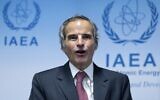 Rafael Grossi, Director General of the International Atomic Energy Agency (IAEA) speaks to journalists after the IAEA's Board of Governors meeting at the agency's headquarters in Vienna, Austria on November 16, 2022. (Joe Klamar/AFP)