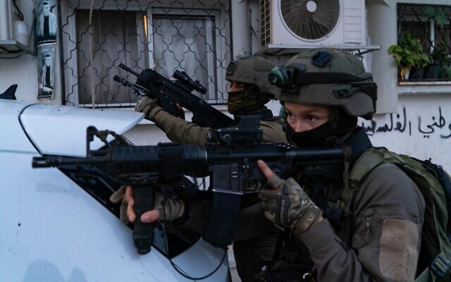Israeli soldiers are seen operating in the West Bank, early November 17, 2022. (Israel Defense Forces) Israeli soldiers are seen operating in the West Bank, early November 17, 2022. (Israel Defense Forces)