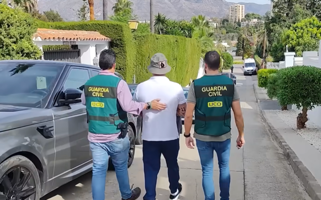 Spanish authorities arrest a man, part of Europol's Operation Desert Light, a multinational bust of a cocaine super-cartel. (YouTube video screenshot: used in accordance with Clause 27a of the Copyright Law) Spanish authorities arrest a man, part of Europol's Operation Desert Light, a multinational bust of a cocaine super-cartel. (YouTube video screenshot: used in accordance with Clause 27a of the Copyright Law)