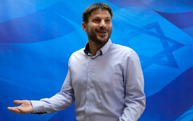 In this June 24, 2019, file photo, Bezalel Smotrich, the then Israeli transportation minister, arrives to attend a weekly cabinet meeting in Jerusalem. (Menahem Kahana/Pool via AP, File) In this June 24, 2019, file photo, Bezalel Smotrich, the then Israeli transportation minister, arrives to attend a weekly cabinet meeting in Jerusalem. (Menahem Kahana/Pool via AP, File)