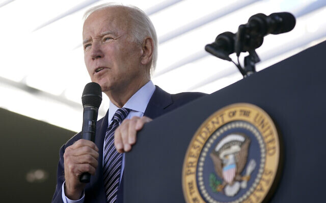President Joe Biden speaks about the CHIPS and Science Act, a measure intended to boost the semiconductor industry and scientific research, at communications company ViaSat, Friday, Nov. 4, 2022, in Carlsbad, Calif. (AP/Patrick Semansky) President Joe Biden speaks about the CHIPS and Science Act, a measure intended to boost the semiconductor industry and scientific research, at communications company ViaSat, Friday, Nov. 4, 2022, in Carlsbad, Calif. (AP/Patrick Semansky)