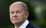FILE -- German Chancellor Olaf Scholz attends a press conference at the Chancellery in Berlin, July 4, 2022. (AP Photo/Michael Sohn, file)