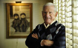 Actor, artist and singer Robert Clary poses for a portrait in his home studio on February 26, 2014, in Beverly Hills, California. (Chris Pizzello/Invision/AP, File)