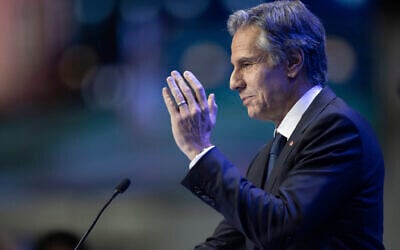US Secretary of State Antony Blinken talks to reporters during a press conference at the Asia-Pacific Economic Cooperation, APEC summit, Nov. 17, 2022, in Bangkok, Thailand. (AP Photo/Wason Wanichakorn)