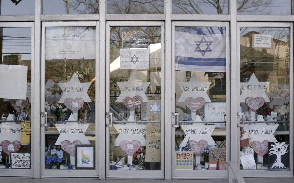 This image shows a scene from the documentary 'A Tree of Life: The Pittsburgh Synagogue Shooting' (HBO Max via AP) This image shows a scene from the documentary 'A Tree of Life: The Pittsburgh Synagogue Shooting' (HBO Max via AP)