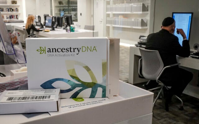 A genealogy testing kit for Ancestry/DNA is displayed in the Ackman and Ziff Family Genealogy Institute research area at the Center for Jewish History (CJH), November 29, 2022, in New York. (AP Photo/Bebeto Matthews) A genealogy testing kit for Ancestry/DNA is displayed in the Ackman and Ziff Family Genealogy Institute research area at the Center for Jewish History (CJH), November 29, 2022, in New York. (AP Photo/Bebeto Matthews)