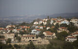 Illustrative: A view of the northern Israel city of Zichron Yaakov, January 28, 2016. (Lior Mizrahi/Flash90)