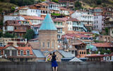 Israeli tourists in Tbilisi, the capital of Georgia, June 28, 2021. (Nati Shohat/FLASH90)