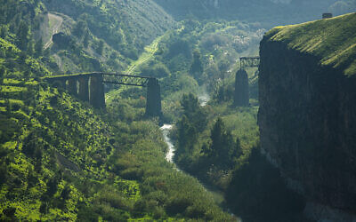 Illustrative: A view of the Yarmouk River in northern Israel, February 11, 2021. (Moshe Shai/FLASH90)