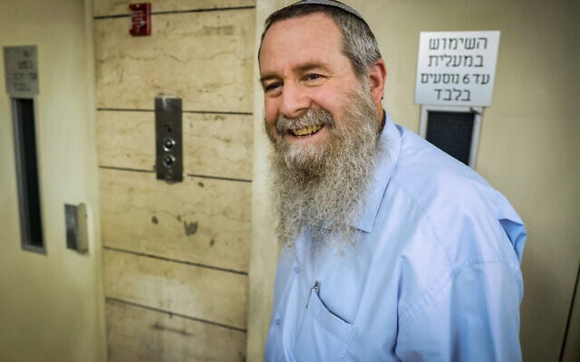 MK Avi Maoz, leader of the anti-LGBT Noam party, at Likud headquarters in Tel Aviv on November 8, 2022. (Flash90)