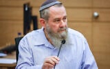 MK Avi Maoz seen at the Knesset in Jerusalem on November 22, 2022 (Olivier Fitoussi/Flash90)