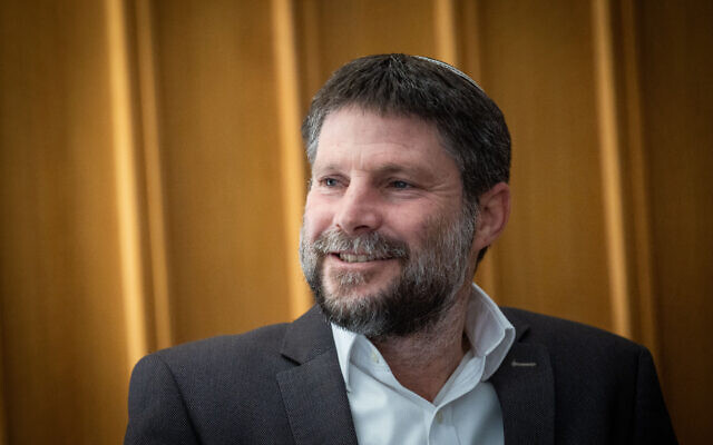 Religious Zionism party head Bezalel Smotrich attends a discussion in the Knesset on November 21, 2022. (Yonatan Sindel/Flash90) Religious Zionism party head Bezalel Smotrich attends a discussion in the Knesset on November 21, 2022. (Yonatan Sindel/Flash90)