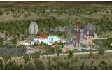 A visualization of the 'Negev Park,' Israel's planned new entertainment center near Beersheba. (Courtesy / Tourism Ministry)