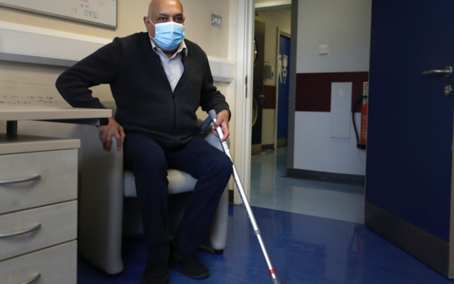 Illustrative image: Long COVID patient Rohit Patel at a London long COVID Clinic on May 11, 2021.  (AP Photo/Kirsty Wigglesworth)