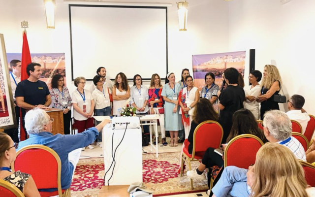 Israeli, Moroccan and French medical experts at a conference in Morocco, October 30, 2022. (Sheherazade Boyer Tami)