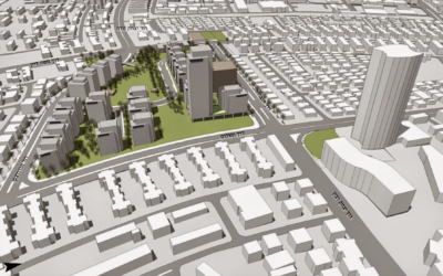 Artist's impression of potential redevelopment on the grounds of an IDF army base in Tel Aviv (courtesy Israel Land Authority)