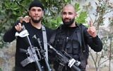 Farouk Salameh (right) is seen with Wadee al-Houh (left) the former leader of the Nablus-based Lion's Den. Salameh was killed in an Israeli raid in Jenin on Novemer 3, 2022, and al-Houh was killed in an similar raid in Nablus  on October 25, 2022. (Social media)