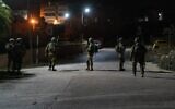 Israeli troops operate in the West Bank, early November 22, 2022. (Israel Defense Forces)