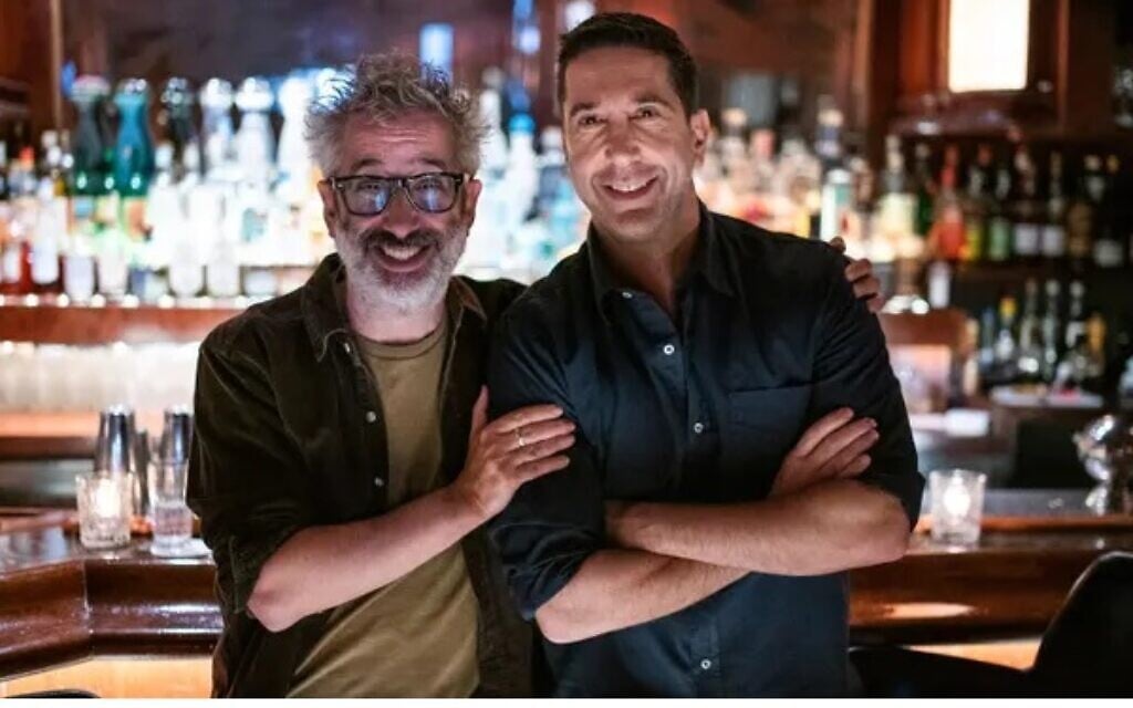 David Baddiel with David Schwimmer in Jews Don’t Count. (Channel 4)