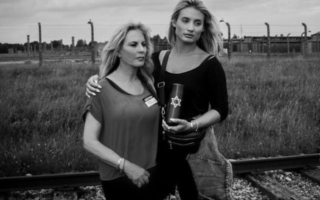 TikTok influencer Montana Tucker (right) with her mother at the former German death camp Auschwitz-Birkenau in Poland (courtesy) TikTok influencer Montana Tucker (right) with her mother at the former German death camp Auschwitz-Birkenau in Poland (courtesy)
