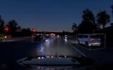 A simulated photo of the Nvidia Drive system at night. (Nvidia)