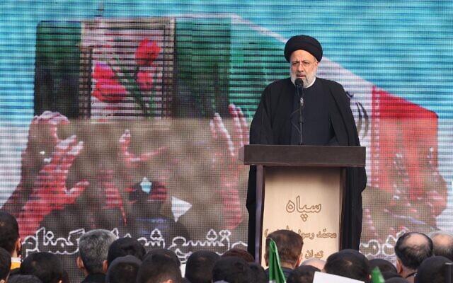 Iran's President Ebrahim Raisi speaks in Tehran on December 27, 2022. (AFP)