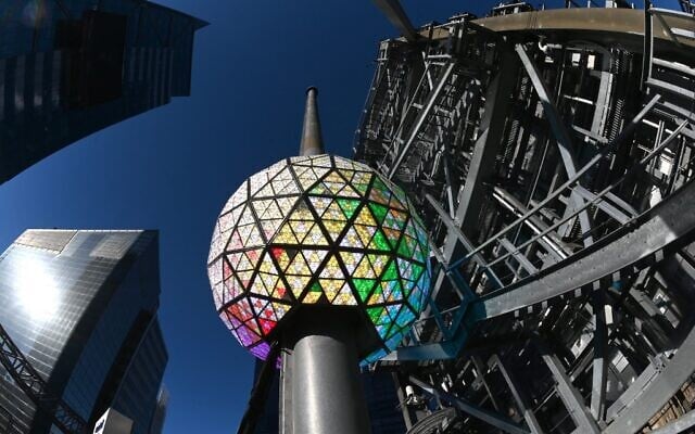 The Times Square New Year's Eve Ball is tested in preparation for the December 31 celebration in Times Square, New York City, on December 30, 2022. (Timothy A. Clary/AFP) The Times Square New Year's Eve Ball is tested in preparation for the December 31 celebration in Times Square, New York City, on December 30, 2022. (Timothy A. Clary/AFP)