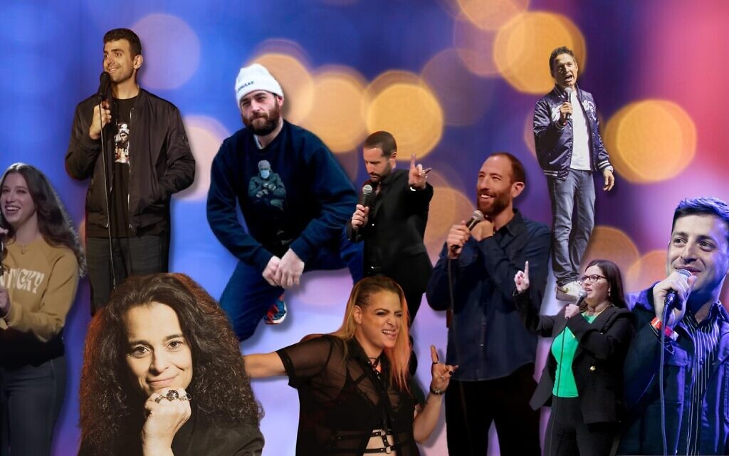 As antisemitism spends months in the pop culture spotlight, Jewish comedians tackle the hate onstage and on social media. (Various screenshots via YouTube; Photos courtesy; Design by Jackie Hajdenberg/ JTA) As antisemitism spends months in the pop culture spotlight, Jewish comedians tackle the hate onstage and on social media. (Various screenshots via YouTube; Photos courtesy; Design by Jackie Hajdenberg/ JTA)