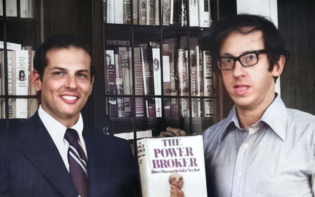 Robert Caro, left, and Robert Gottlieb in 1974. (Martha Kaplan/ Courtesy of Wild Surmise Productions, LLC / Sony Pictures Classics)