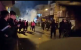 Ultra-Orthodox Israeli Jews riot in Jerusalem, December 15, 2022. (Twitter video screenshot: used in accordance with Clause 27a of the Copyright Law)