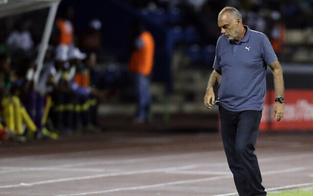 File: Then-Ghana head coach Israeli Avram Grant walks away after his team was defeated in the African Cup of Nations semifinal soccer match between Cameroon and Ghana at the Stade de Renovation, in Franceville, Gabon, Feb. 2, 2017. (Sunday Alamba/AP) File: Then-Ghana head coach Israeli Avram Grant walks away after his team was defeated in the African Cup of Nations semifinal soccer match between Cameroon and Ghana at the Stade de Renovation, in Franceville, Gabon, Feb. 2, 2017. (Sunday Alamba/AP)