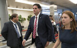 File: Ron Dermer, Israeli ambassador to the United States, walks through the Capitol in Washington, Sept. 11, 2019. (AP Photo/J. Scott Applewhite)