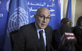 UN High Commissioner for Human Rights Volker Turk at a news conference in Khartoum, Sudan, November 16, 2022. (Marwan Ali/AP)