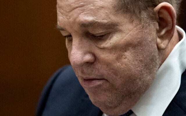 Former film producer Harvey Weinstein appears in court at the Clara Shortridge Foltz Criminal Justice Center in Los Angeles, California, October 4 2022. (Etienne Laurent/Pool Photo via AP, File) Former film producer Harvey Weinstein appears in court at the Clara Shortridge Foltz Criminal Justice Center in Los Angeles, California, October 4 2022. (Etienne Laurent/Pool Photo via AP, File)