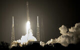 A SpaceX Falcon 9 rocket, with a payload including two lunar rovers from Japan and the United Arab Emirates, lifts off from Launch Complex 40 at the Cape Canaveral Space Force Station in Cape Canaveral, Florida, Dec. 11, 2022. (AP Photo/John Raoux)