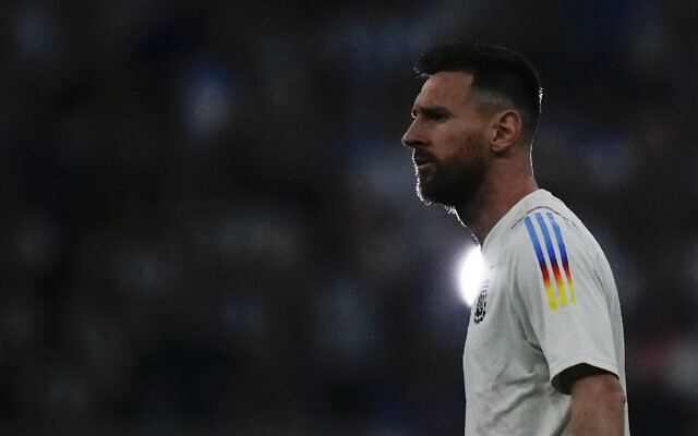 Argentina's Lionel Messi warms up ahead of the World Cup semifinal soccer match between Argentina and Croatia at the Lusail Stadium in Lusail, Qatar, Tuesday, Dec. 13, 2022. (AP Photo/Petr David Josek) Argentina's Lionel Messi warms up ahead of the World Cup semifinal soccer match between Argentina and Croatia at the Lusail Stadium in Lusail, Qatar, Tuesday, Dec. 13, 2022. (AP Photo/Petr David Josek)