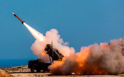 In this image released by the US Department of Defense, German soldiers fire the Patriot weapons system at the NATO Missile Firing Installation, in Chania, Greece, on November 8, 2017. (Sebastian Apel/US Department of Defense, via AP, File)