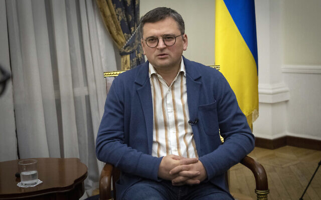 Ukraine's Foreign Minister Dmytro Kuleba talks during an interview with The Associated Press in Kyiv, Ukraine, December 26, 2022. (AP Photo/Efrem Lukatsky) Ukraine's Foreign Minister Dmytro Kuleba talks during an interview with The Associated Press in Kyiv, Ukraine, December 26, 2022. (AP Photo/Efrem Lukatsky)
