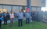 BTL factory workers meet, following an announcement of closure of production line and planned layoffs, December 4, 2022. (Courtesy/ Histadrut labor federation)