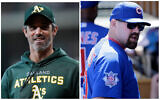 MLB's Brad Ausmus (L) and Kevin Youkilis. (Collage/AP)