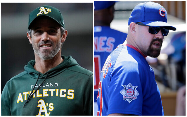 MLB's Brad Ausmus (L) and Kevin Youkilis. (Collage/AP)