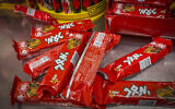 Illustrative: Chocolate-covered wafer snacks produced by Strauss-Elite, April 25, 2022. (Avshalom Sassoni/Flash90)