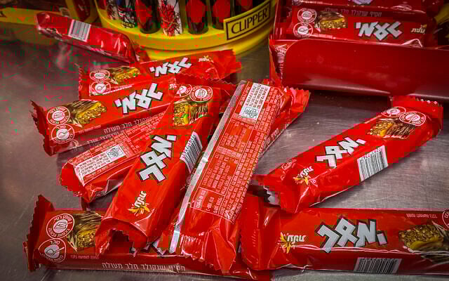 Illustrative: Chocolate-covered wafer snacks produced by Strauss-Elite, April 25, 2022. (Avshalom Sassoni/Flash90)